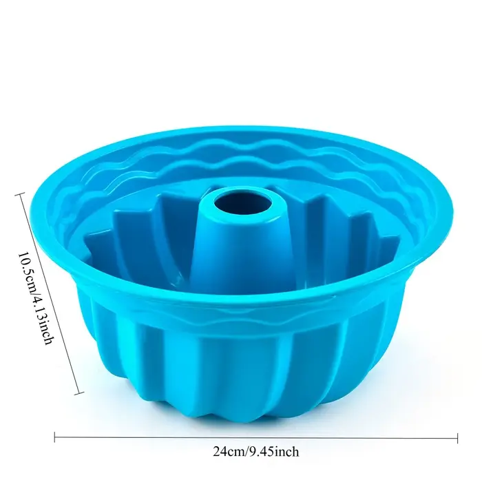 Moule à gâteau rond cannelé en Silicone 3D Kouglof, pour gâteaux, pâtisserie, pain, gelée, parapélat
