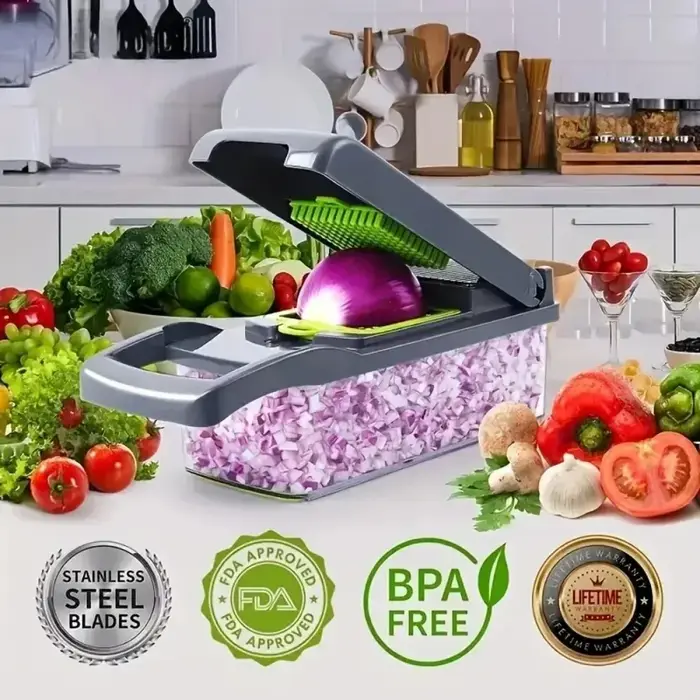 Hachoir à Légumes Multifonctionnel avec Poignée