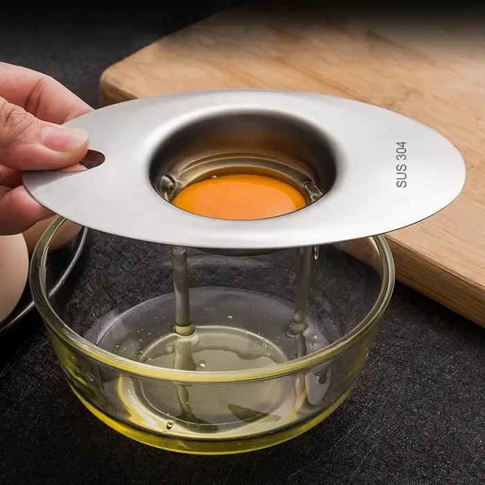 Outils de séparation de blanc d'œuf en acier inoxydable, Gadgets de filtre de jaune d'œuf, accessoir