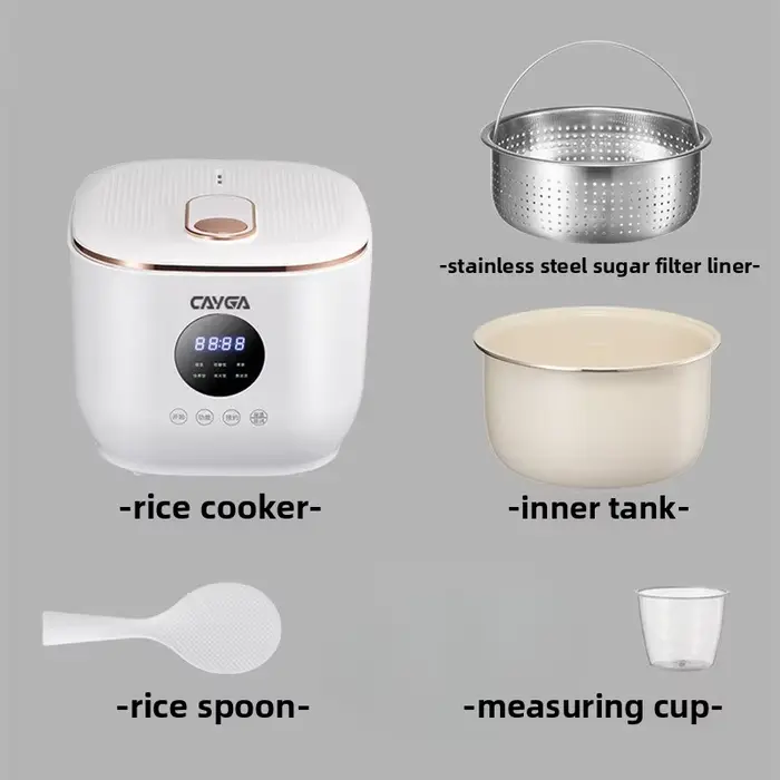 Cuiseur à riz électrique numérique intelligent multifonction 3L, Mini cuiseur à riz avec revêtement 