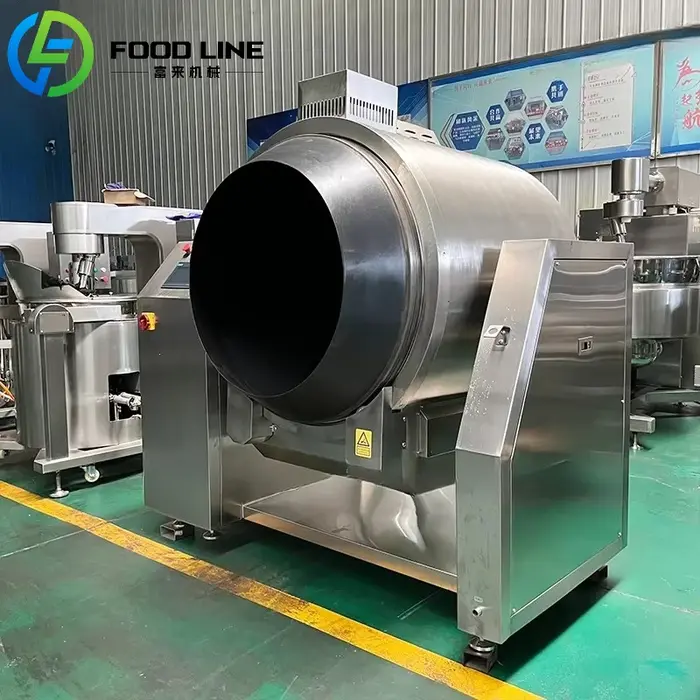 Robot de cuisson entièrement automatique, Machine commerciale de riz frit, Wok, mélangeur à tambour,